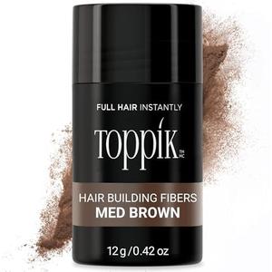 Toppik Hair Building Fibers, Medium Brown, 12g Fill In Fine or Thinning Hair, Instantly Thicker, Fuller Looking, 9 Shades for Men & Women, Keratin Protein Formula
