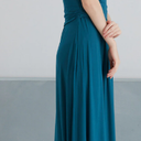 Deerose Womens Short Sleeve Maxi Dresses Empire Waist Long Dress L