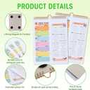 6 Pcs 180 Sheet Weekly Meal Planner and Grocery List with Magnet 8.5''x11'' Christmas Gift Spring Magnetic Meal Planner Wall Mountable Menu Pad for Christmas 2026 New Year Daily Weekly Gift