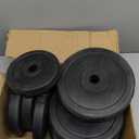 BalanceFrom 40 Pounds Vinyl Coated Dumbbell Set for Home Gym, Black  Cement Weight Plates with 14-Inch Contoured Handles and Collar Locks for Adjustable Strength Training Workouts