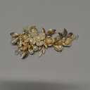 JAKAWIN Gold Hair Clip Bridal Hair Accessories Flower Hair Piece for Women FJ03 (Gold)