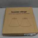 Rustic Lampshades Set of 2, Bell Lamp Shades Replacement 6"x13x10", Medium Faux Leather Lampshades for Table Lamps, Floor Lamps, Hand Crafted(Spider Fitter), Harp Holders Included, Assembly Required
