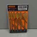 COMOWARE Spade Drill Bit Set- Paddle Flat Bits, Hole Cutter, Titanium Coating, Carbon Steel, Woodworking, 6-Pieces, 3/8"-1"