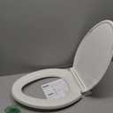 KOHLER K-4636-96 Cachet Quiet Close Elongated Toilet Seat, Slow Close Lid and Seat, Grip-Tight Bumpers and Installation Hardware, Biscuit