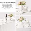 4 Pack Rectangle Tablecloth 60x102 Inch White Washable Polyester Table Cover for Wedding Dining Table Buffet Parties Banquet DecorationWhite