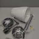 KUAUGST Wall Sconces Sets of 2, Retro Industrial Wall Lamps, Bathroom Vanity Sconces Wall Lighting with White Fabric Shade, Suitable for Bedroom Living Room Corridor Kitchen (Black1)