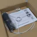 PATIKIL Drum Lamp Shades for Table Lamps 12"x12"x8" Linen Lampshade Easy Assembly Lamp Shade with E27 to E26/E14 Adapters for Floor Lamps Bedside Lamps Pendant Lights, Black (1.65" Spider)