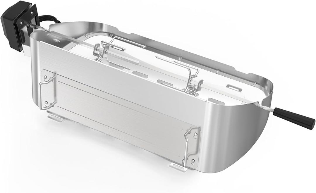 only fire Multi-Purpose Stainless Steel Rotisserie Ring and Pizza Combo Kit for Weber Traveler Portable Gas Grill only fire Multi-Purpose Stainless Steel Rotisserie Ring and Pizza Combo Kit for Weber Traveler Portable Gas Grill