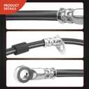 A-Premium Rear(Outer) Brake Hydraulic Hose Compatible with Mitsubishi Models - Lancer 2008 2009 2010 2011 2012 2013 2014 2015, 2.0L