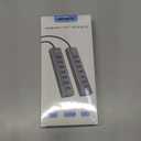 USB C to USB Hub Multiport Adapter, Aluminium 7-Port USB C Hub Multiport Adapter, USB Extenders, USB c Splitter for Thunderbolt, MacBook Pro/Air, Laptop, iPad, iMac, U Flash, PSSD, Keyboard, Mouse (1Ft)