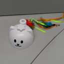 Interactive Cat Toys for Indoor Cats: Upgraded 360 Automatic Spin Flying Bird Feather Wand with Silicone Protected Rod Safe Play, Strong 8cm Suction Cup, USB-Rechargeable for Bored Kittens and Adult (White)