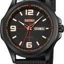 SKMEI Men's Digital Sports Watch 50m Waterproof LED Military Multifunction Smart Watch Stopwatch Countdown Auto Date Alarm (All-Black)