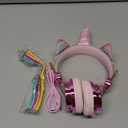 TCJJ Kids Headphones, Wireless Headphones for Kids Unicorn Headphones for Girls Bluetooth Headphones w/Mic with Adjustable Headband, Over On Ear Headset for Smartphones/School/Kindle/Tablet/PC (Pink)
