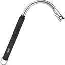 Candle Lighters USB Rechargeable Arc Electric Lighter with 360 Flexible Neck for Candle BBQ Camping (Black)