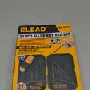 ELEAD 31-Piece Hex Key Set - Allen Wrench Set, SAE and Metric Allen Keys MM(0.7mm-10mm) SAE(0.028"-3/8) Heat-Treated, Torque Handle, High Leverage, Long & Short Keys, Easy Organization