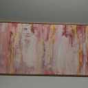 Abstract Pink Wall Art/Framed Artwork Wall Art/Oil Painting Home Decoration/Modern Art for Bedroom Living Room Home Office 20x40 Inches