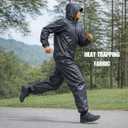 Sauna Sweat Suit Jacket Pants Hoodie Shirt Top Shapewear Trainer Workout Body Shaper Sweatsuit Boxing Workout Exercise MMA Weight Loss EVA Men Women (3XL)