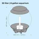 biOrb Halo 15 Acrylic 4-Gallon Aquarium with Multi-Color Remote-Controlled LED Lights, Gray