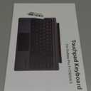 Surface Pro 9 Keyboard - Wireless Bluetooth Keyboard for Surface Pro 11/10/9/8/X with Detachable Trackpad and Pen Holder - Black