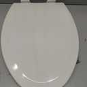 Bemis 1500EC Durable Wood Toilet Seat with Easy Clean Hinges, Made in USA, Elongated, Biscuit