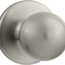 Kwikset Polo Interior Passage Door Knob, Handle For Closet and Hallway Doors, Non-Locking Doorknob in Satin Nickel, with Microban Protection