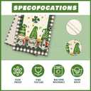 XCHI Plaid Gnomes Shamrocks Clovers Golds St. Patrick's Day Table Runner Table Decoration for Party Home Kitchen Dining Holiday Decor 13x60 Inch