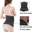 Postpartum Girdle C-Section Recovery Belt Back Support Belly Wrap Belly Band Shapewear (Black, L)