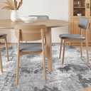 Washable 5x5 Round Rugs for Living Room: Abstract Modern Home Decor Rug