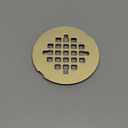 Gold Brushed Snap-in Shower Drain Cover Replacement, Welsan Stainless Steel 4-1/4" OD Round Shower Strainer Grid Easy to Install