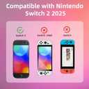 FIWWAT Protective Case for Nintendo Switch 2 (2025), TPU Middle Frame & PC Front Protector 360 Protection, Non-Slip Ergonomic Grip, Shockproof & Anti-Scratch Shell Cover, Pink