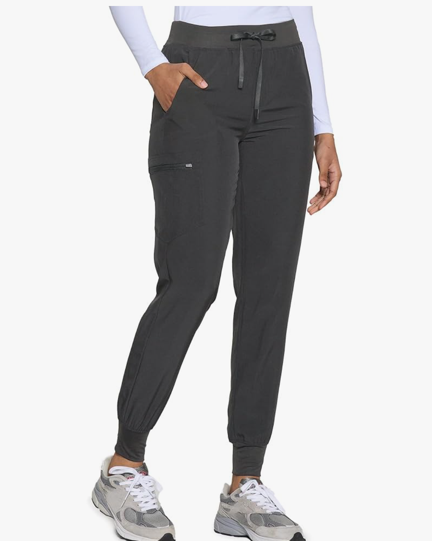 Womens Scrub Pants - Soft Stretch Yoga Style with 5 Pockets, Slim Fit Jogger Scrubs Pants for Women S