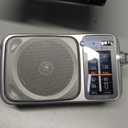 Panasonic Portable AM/FM Radio, Battery Operated Analog Radio, AC Powered, Silver (RF-2400D)