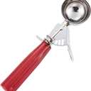 Cookie Scoop - #24 (1.35 oz) - Disher Scoops, Portion Scoop - Portion Control - 18/8 Stainless Steel, Red Handle
