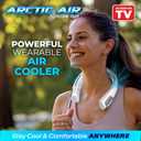 Arctic Air Freedom Touch Personal Neck Fan, 3-Speed Rechargeable Cooling Device, Long-lasting, Lightweight Portable Neck Cooler, Flexible Band & Thermo-Electric Cooling Plate for Hot Weather