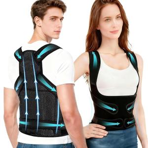 Back Brace Posture Corrector for Women Men, Breathable Back Brace for Full Back Support, Adjustable Shoulder Straightener for Spinal Alignment, Hunched Back & Shoulder Pain Relief (Medium)