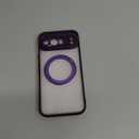 Compatible with Google Pixel 9 Pro XL Case with 360 Magnetic Ring Stand [Compatible with Mag-Safe ] Shockproof Translucent Phone Case for Google Pixel 9 Pro XL 6.8 inches,Purple