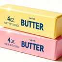 2 x 2PCS Butter Stick Squishy Toys, Soft Slow Rising Squeeze Fidget Toys, Stress Relief Squishies for Office Desk, Party Favors, Birthday Gifts for Kids & Adults (Yellow & Pink)