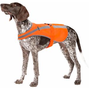 Reflective Dog Vest for Small Medium Breeds, High Visibility Dog Safety Vest with Removable Bell Keep Safe from Hunting, Training & Cars Accidents (Blaze Orange)