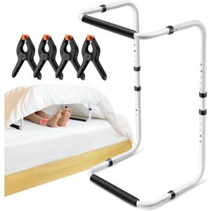 Blanket Lifter for Feet, Height Adjustable Non-Slip Blanket Lifters for Foot of Bed, Aluminum Alloy Blanket Support for Foot Knee Toes Leg Ankle Post Surgery Recovery, 4 Clips Included