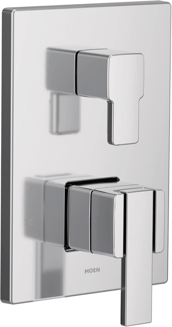 Moen UTS9011 90 Degree M-CORE 3-Series 2-Handle Shower Trim with Integrated Transfer, Valve Required, Chrome