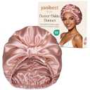 YANIBEST Adjustable Satin Bonnet for Sleeping with Elastic Band, Double Layer Hair Wrap for Natural Curly Hair, Reduce Frizz