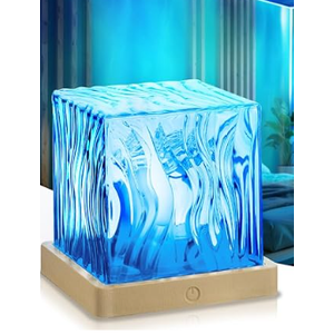 Northern Lights Projector - 16 Color Aurora Night Lights Cube Lamp with Remote, Dynamic Wave Effect for Christmas Gifts for Teens, Teenage Girls (Plastic Base)