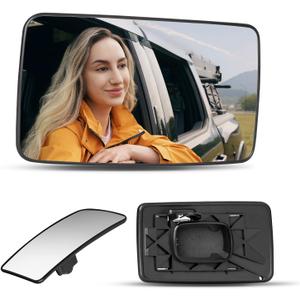 Lower Passenger Side Mirror Compatible with Ford F150 2013-2014, F250 F350 F450 F550 2008-2016, F650 F750 2016-2019 Super Duty Pickup Truck - Right Side Mirrors Replacement Glass