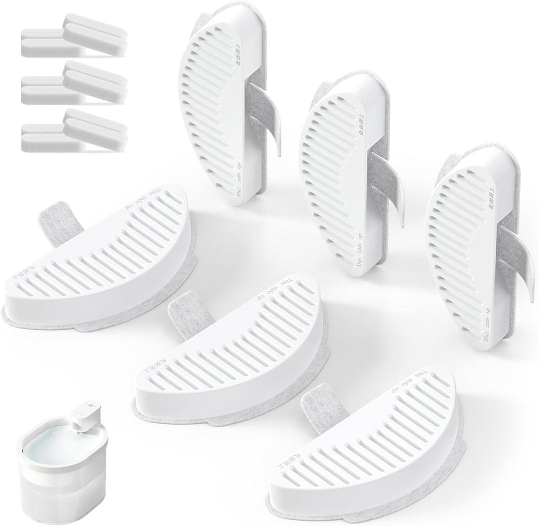 uahpet Official Water Fountain Filters Upgraded 6 Filters & 12 Sponges for 67oz/2L Automatic Pet Fountain
