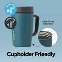 Owala SmoothSip Slider Stainless Steel Insulated Travel Mug with Handle, 100% Leak Proof, For Hot and Cold Drinks, Travel Friendly with Sliding Lock Lid, 12oz, BPA Free, Leak Proof, High Dive