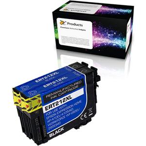 Remanufactured Ink Cartridge Replacement 2 Pack for Epson 212 212XL for XP-4100 XP-4105 WF-2830 WF-2850 (2 Black)