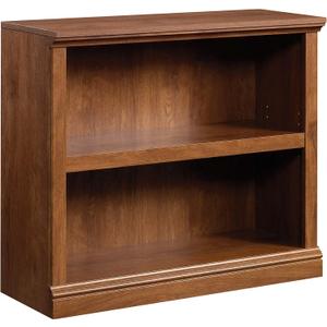 Sauder 2 Tier Book Shelf Wooden Bookcase Multipurpose Bookshelf for Home Office, Living Room, in Oiled Oak, l: 35.28" X W: 13.35" X H: 29.92"