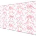 Coquette Pink Floral Large Mouse Pad 31.5x15.7inch, Trendy Girly Pink Bow Peony Flower Aesthetic Large Extended Computer Desk Mat Mousepad for Keyboard and Mouse, Preppy Desk Accessories
