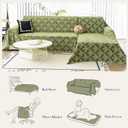 JPGGD Leaf Couch Blanket Cover,Chenille Sofa Covers Washable for Dogs,Couch Covers for Sofa, Soft Slipcovers for Couches and Sofas Pet Friendly or 2-3 Cushion Couch1pc, Green, 71"134"