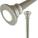 Amazing Drapery Hardware 5/8 Inch Brushed Nickel Spring Tension Rods, Set of 1 - Adjustable Length 28-48 Inches - Twist to Fit Curtain Rods for Lightweight Sheer Panels, Windows, and Small Spaces